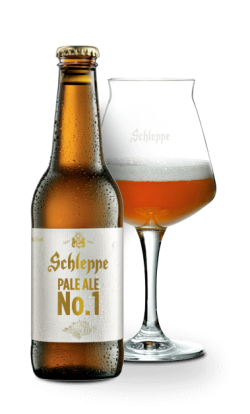 Schleppe Pale Ale No. 1 Flasche und Glas